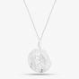 Silver Round Engraved St. Christopher Pendant 8-61-8079