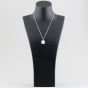 Silver Double-Sided St Christopher Square Necklace P30-8035-SC1118