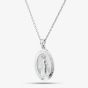Sterling Silver Oval St. Mary Pendant SJR1023xCH18R1