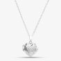 Silver Hammered Heart Locket N3924