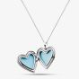 Sterling Silver 20mm Heart 'I Love You' Rose Locket Pendant Necklace 8.65.2591