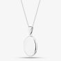 Silver Plain Engravable Oval Locket L17P160406 N2326