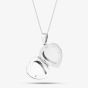 Silver Engraved Flower Engravable Locket 1-8 N2326