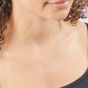 Sterling Silver Cubic Zirconia Initial "N" Pendant Necklace P4736CN