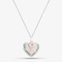 Sterling Silver Rose Gold Tone Heart Necklet 8.68.4199