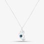 Sterling Silver Round Blue Topaz Pendant P4844T N2323
