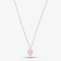 Sterling Silver 5mm Pink Crystal Heart Pendant 8.62.2694