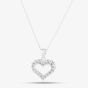 Sterling Silver Open Heart Crystal Pendant 8.62.8584