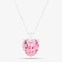 Sterling Silver 15mm Pink Crystal Heart Pendant 8.62.5642