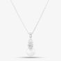 Sterling Silver Crystal Pearl Drop Pendant 8.63.3994