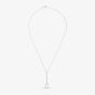 Sterling Silver Cubic Zirconia Bar and Open Circle Necklace PP04051CZ