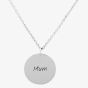 Silver Classic Mum Disc Pendant Necklace THB001604