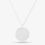 Silver Classic Family Disc Pendant Necklace THB001604