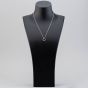 Sterling Silver Cubic Zirconia Twisted Open Circle Necklace DJP919 8.13.0034