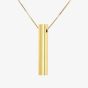 LUXE Silver Gold Plated Vertical Rectangular Bar Necklace 8.19.2145