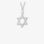 Sterling Silver Star Of David Pendant Necklace 8.64.3071