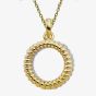 Unique Gold Plated Twisted Circle Pendant Necklace MK-998GO