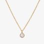 Unique Gold Plated Round Cubic Zirconia Pendant Necklace MK-898GO