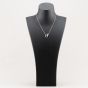 Sterling Silver Cubic Zirconia Hook Line Pendant MK-1073