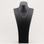 Sterling Silver Cubic Zirconia Shaped Bezel Bar Pendant MK-1072