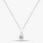 Silver 4mm Round Cut Cubic Zirconia Pendant PRD4 N2326 (BK)