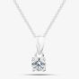 Silver 4mm Round Cut Cubic Zirconia Pendant PRD4 N2326 (BK)