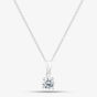 Silver 5mm Round Cut Cubic Zirconia Pendant PRD5 N2326 (BK)