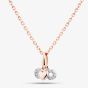 Rose Gold Tone Plated Sterling Silver Cubic Zirconia Charms Pendant AP8114Z/PR