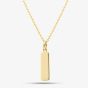 Yellow Gold Tone Plated Sterling Silver Engravable Dog Tag Pendant AP16215/G