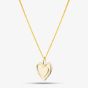 Yellow Gold Tone Plated Sterling Silver Heart Pendant 05S2AVP541808