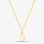 Yellow Gold Tone Plated Sterling Silver Engravable Oval Pendant 05S2AVP546107