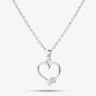 Sterling Silver Cubic Zirconia Open Heart Pendant 05S2AZP588304