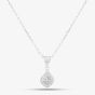 Silver Pave Cushion Necklace E610666-P
