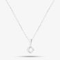 Silver Cubic Zirconia Open Square Pendant E610858-P