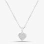 Silver Pave Heart Necklace P611854