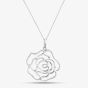 Silver Flat Cut Out Rose Pendant 8.63.6793