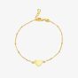 LUXE Silver Gold Plated Heart & Ball Bracelet 8.23.7882