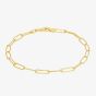 LUXE Silver Gold Plated Paperlink Chain Bracelet 8.26.0351