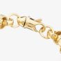 Sterling Silver Gold Tone Patterned Belcher Chain Bracelet S1076Y-09