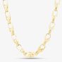 Silver Gold Plated 22 Inch Patterned Tulip Chain S1091Y-22