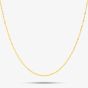 Sterling Silver Gold Plated 18 Inch Curb Chain CA4DC040/0.45
