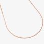 Rose Gold Plated 40cm Fine Curb Chain XRGCURB040-40