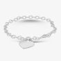 Sterling Silver 19cm Heart Charm Bracelet 8.24.6602