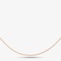 Rose Gold-Plated Silver 16-18 Inch Curb Chain N3625