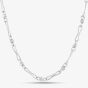 Silver Fancy Figaro Necklace V19-9345-SS18