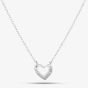 Silver Cubic Zirconia Heart Necklace 18739