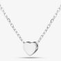 Silver Plain Engravable Heart Necklace 18179