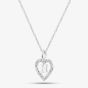 Sterling Silver Cubic Zirconia H Initial Heart Pendant 016-33527/H