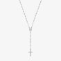 Sterling Silver 24 Inch Rosary Necklace S7092