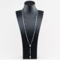 Sterling Silver 28 Inch Rosary Necklace S7094